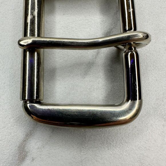Silver Tone Simple Basic Roller Belt Buckle - Picture 4 of 7